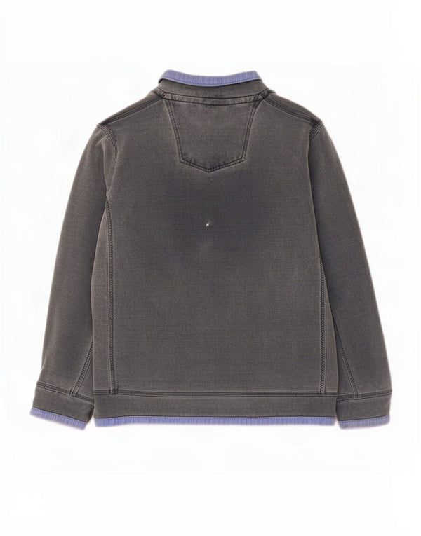 Fat Face Mens Zip Neck Sweatshirt Jumper Large Grey Cotton