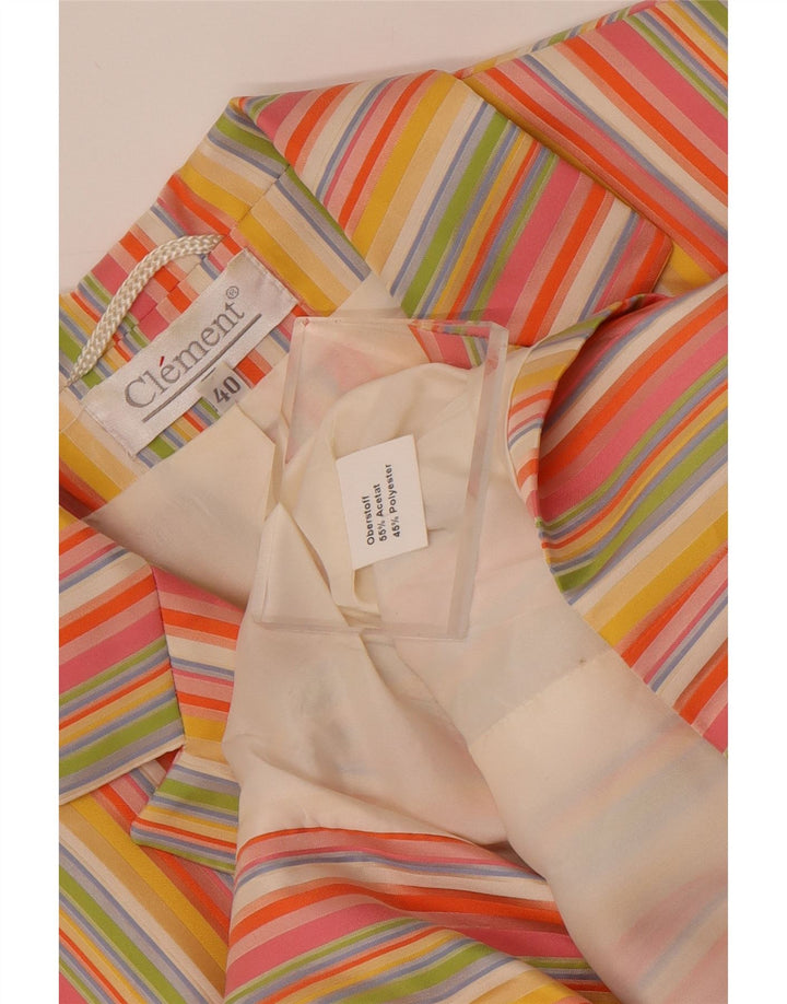 Clement Womens 2 Button Blazer Jacket EU 40 Medium Multicoloured Striped