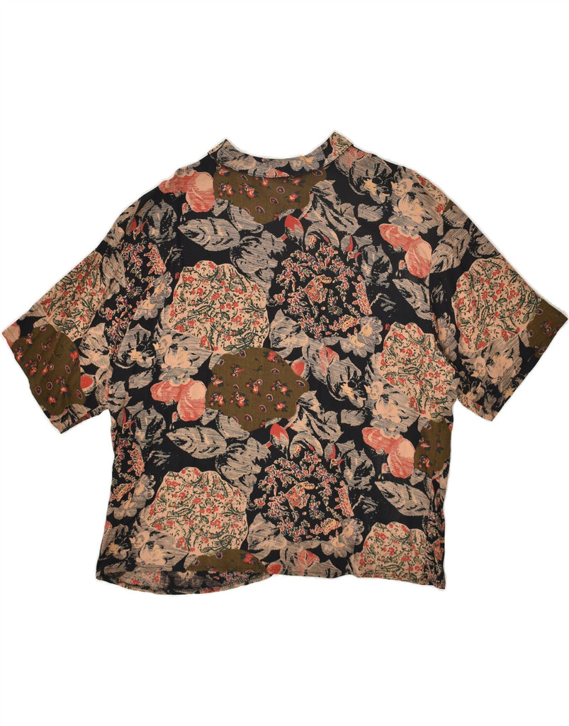 VINTAGE Womens Short Sleeve Shirt Blouse IT 44 Medium Multicoloured Floral | Vintage Vintage | Thrift | Second-Hand Vintage | Used Clothing | Messina Hembry 
