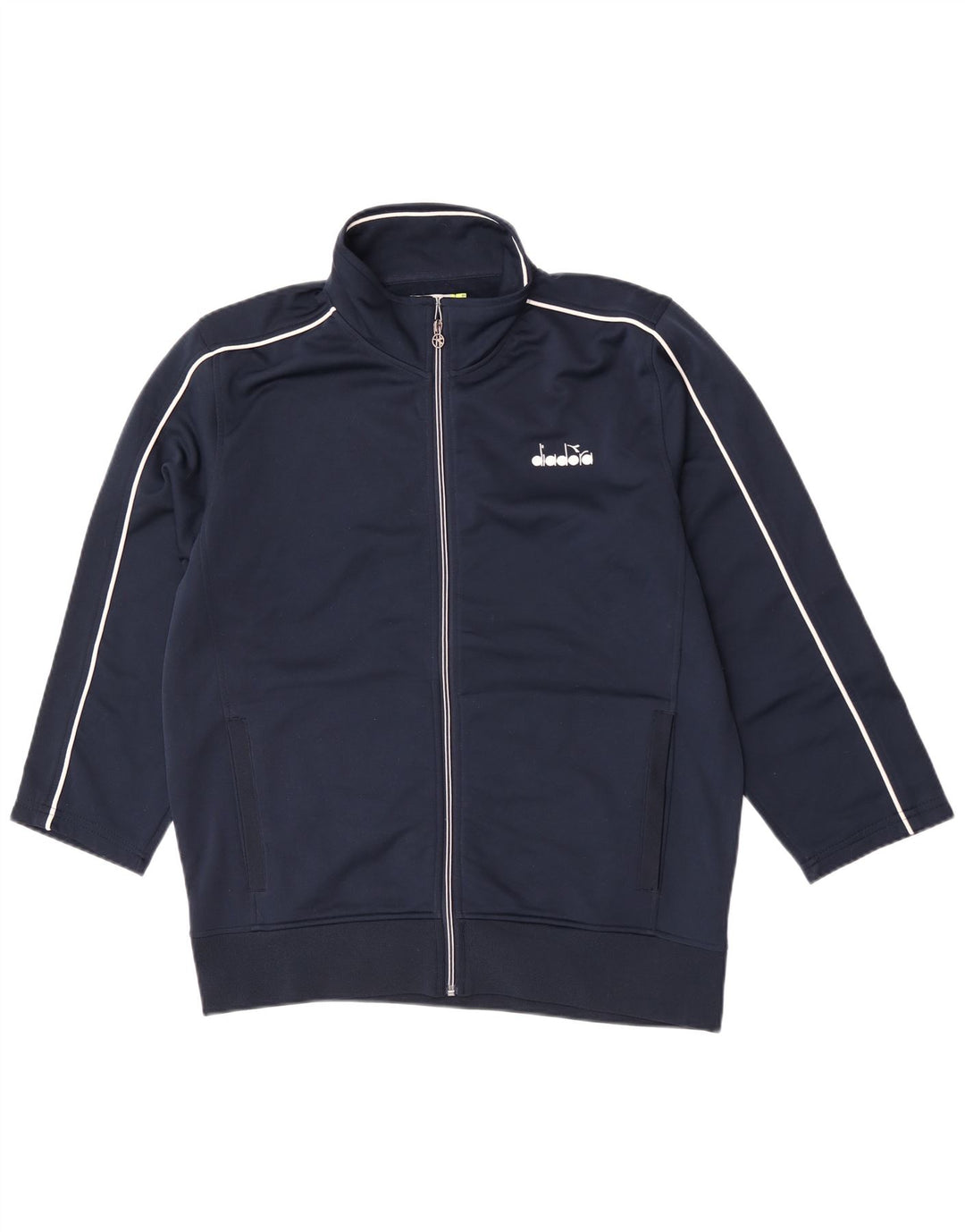 Diadora Mens Tracksuit Top Jacket Large Navy Blue Polyester