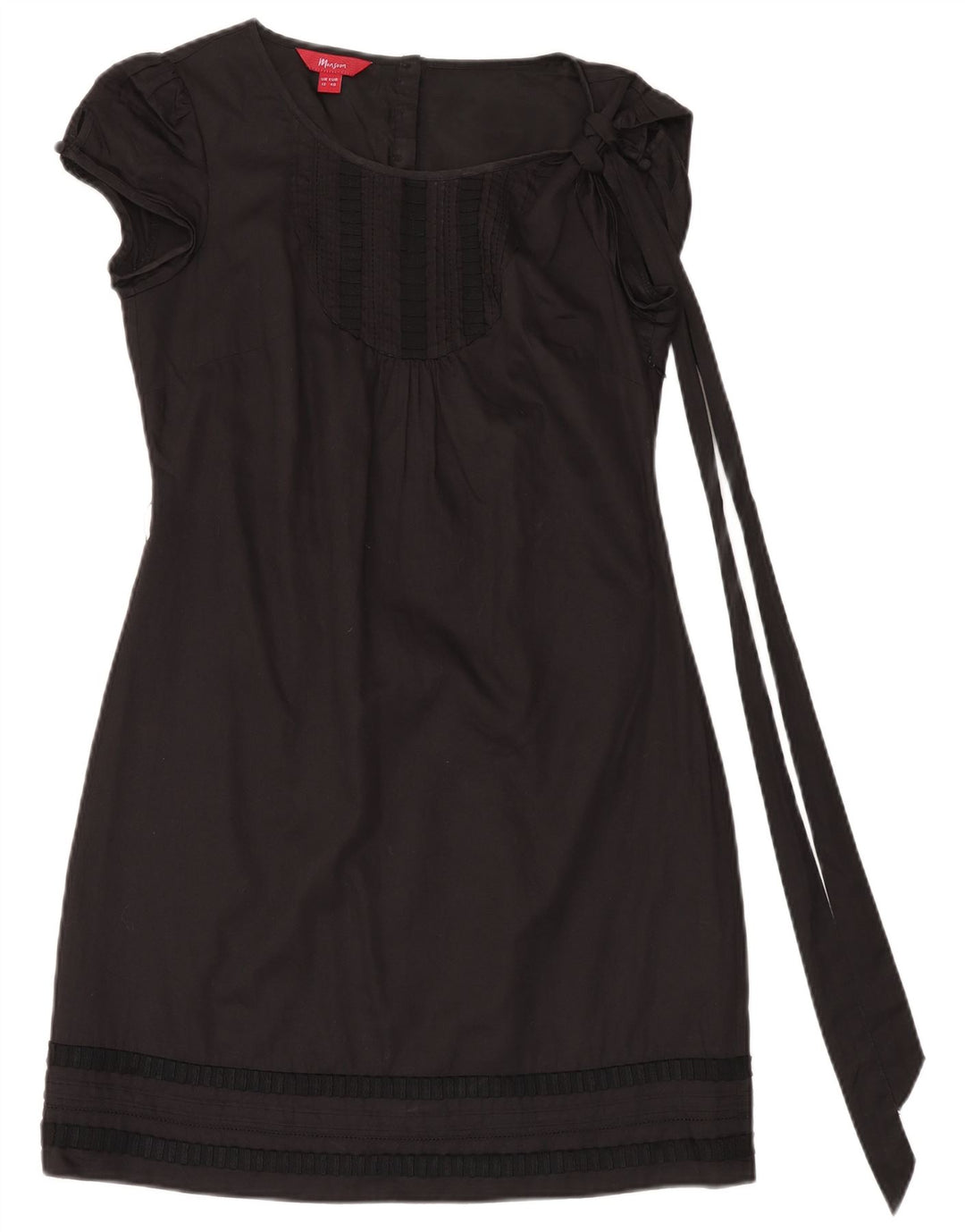 Monsoon Womens Sheath Dress UK 12 Medium  Black Cotton