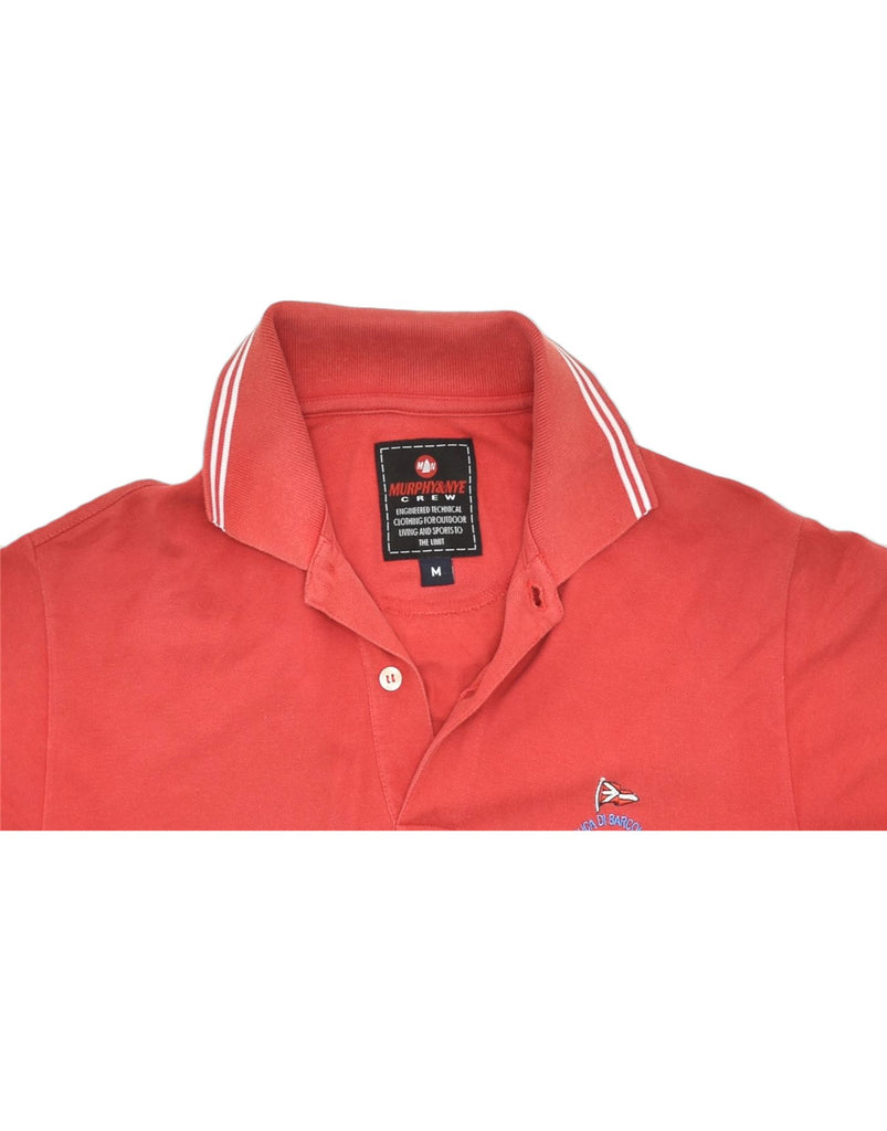 MURPHY & NYE Mens Polo Shirt Medium Red Cotton | Vintage | Thrift | Second-Hand | Used Clothing | Messina Hembry 