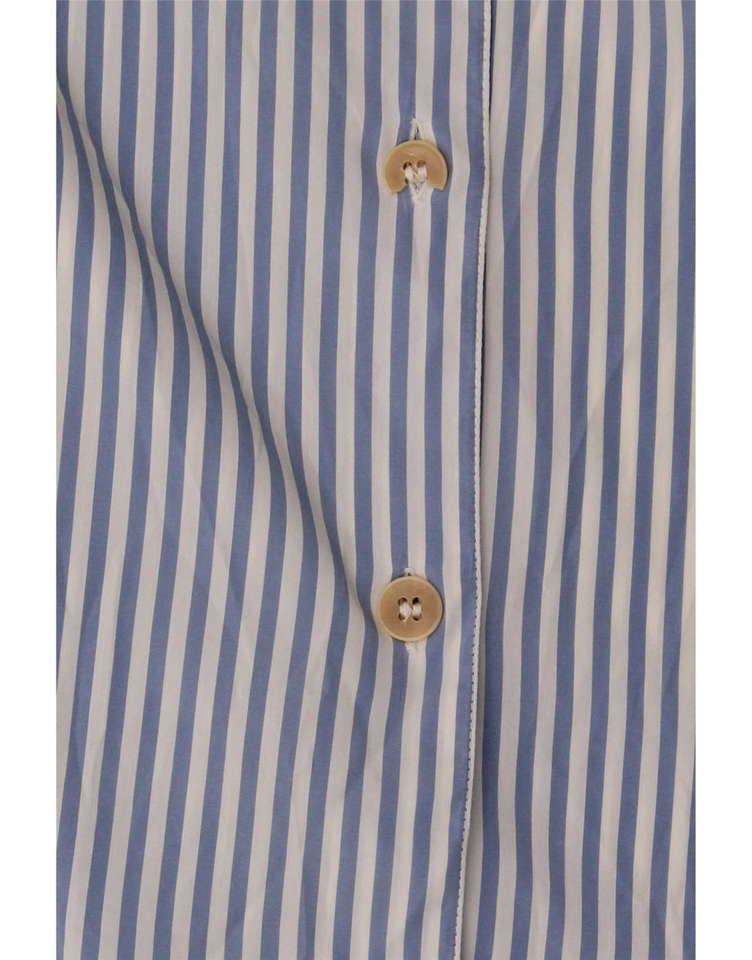 Marella Womens Shirt IT 42 Medium Blue Pinstripe Cotton