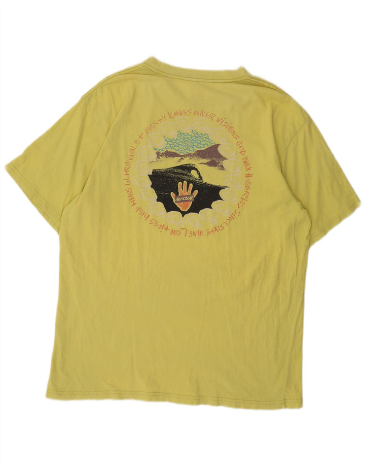 Rip Curl Mens Graphic T-Shirt Top Large Yellow