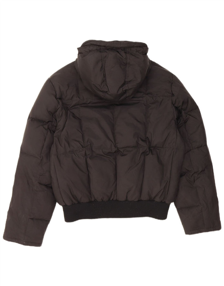 Iceport Womens Hooded Padded Jacket UK 40 Large Black Polyamide