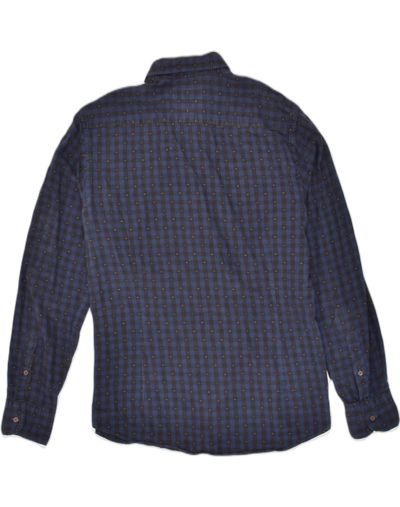 MASSIMO DUTTI Mens Shirt Large Blue Check Cotton | Vintage Massimo Dutti | Thrift | Second-Hand Massimo Dutti | Used Clothing | Messina Hembry 