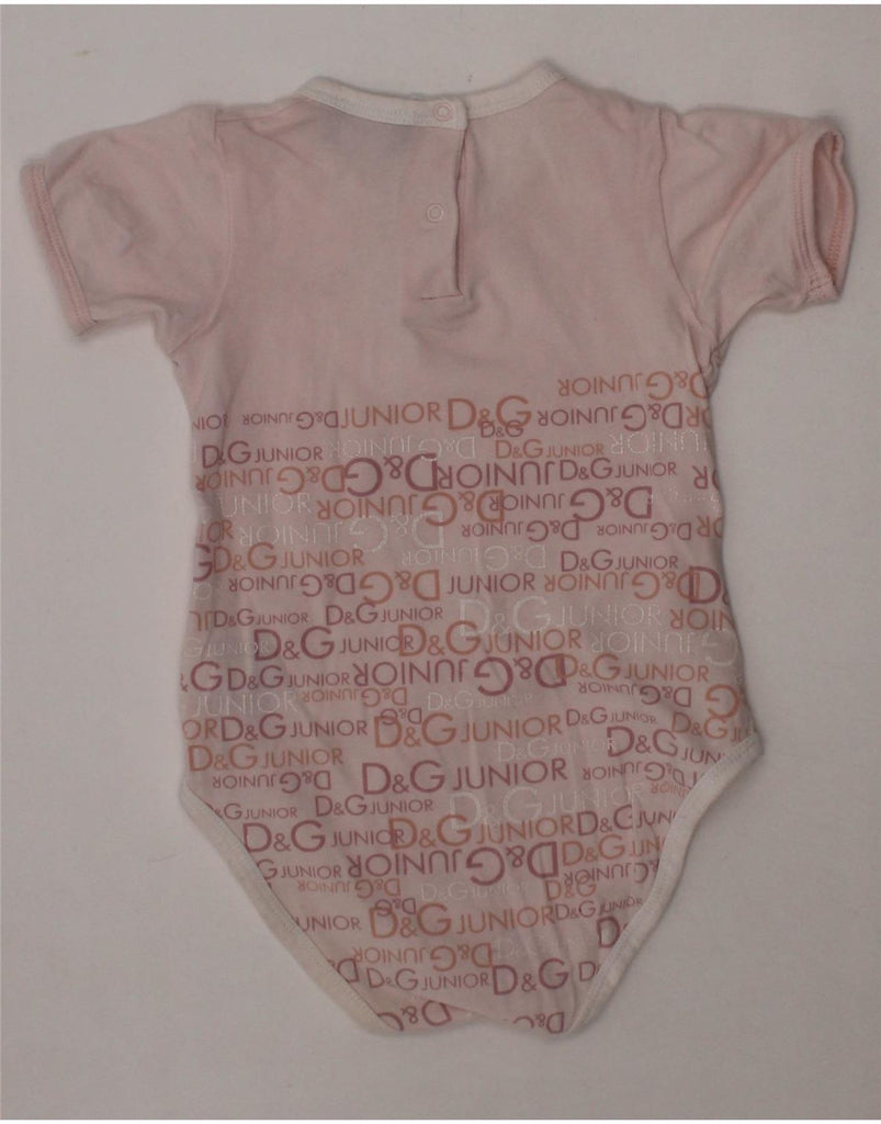 DOLCE & GABBANA Baby Girls Graphic Bodysuit 9-12 Months Pink Vintage Dolce & Gabbana and Second-Hand Dolce & Gabbana from Messina Hembry 