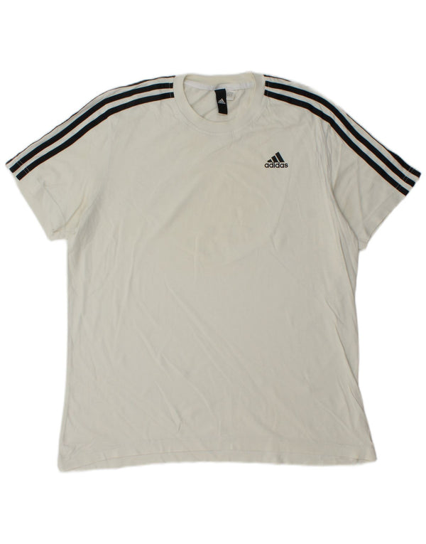 ADIDAS Mens T-Shirt Top Medium White