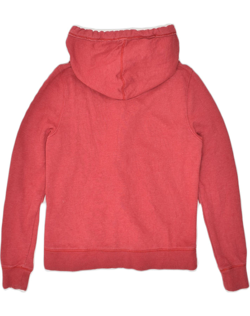 TOMMY HILFIGER Womens Zip Hoodie Sweater UK 14 Medium Red Cotton | Vintage Tommy Hilfiger | Thrift | Second-Hand Tommy Hilfiger | Used Clothing | Messina Hembry 