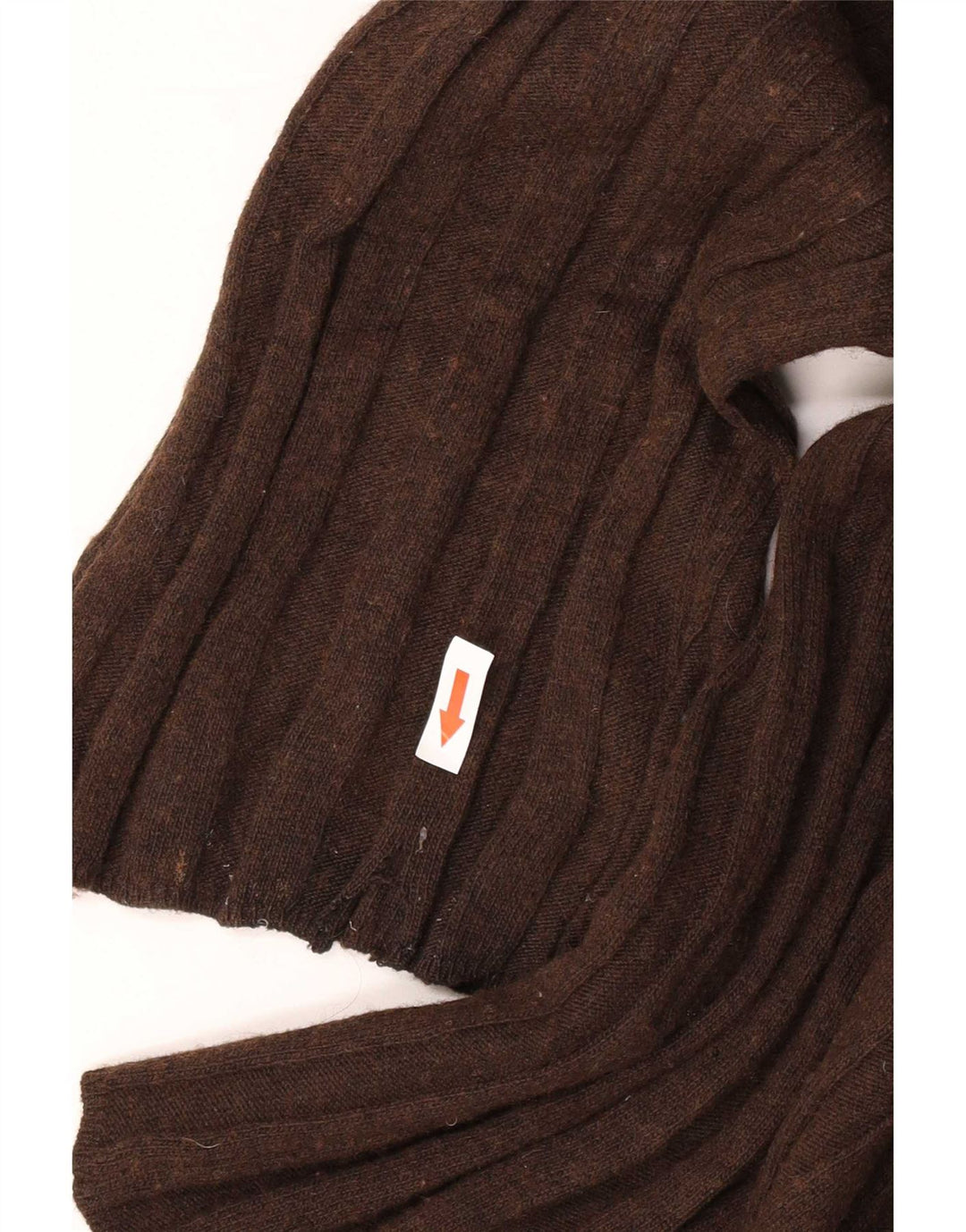 Zara Womens Oversized Crew Neck Jumper Sweater UK 14 Medium Brown Polyamide