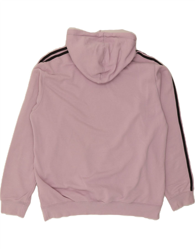 ADIDAS Womens Oversized Hoodie Jumper UK 16 Large Purple Cotton Vintage Adidas and Second-Hand Adidas from Messina Hembry 