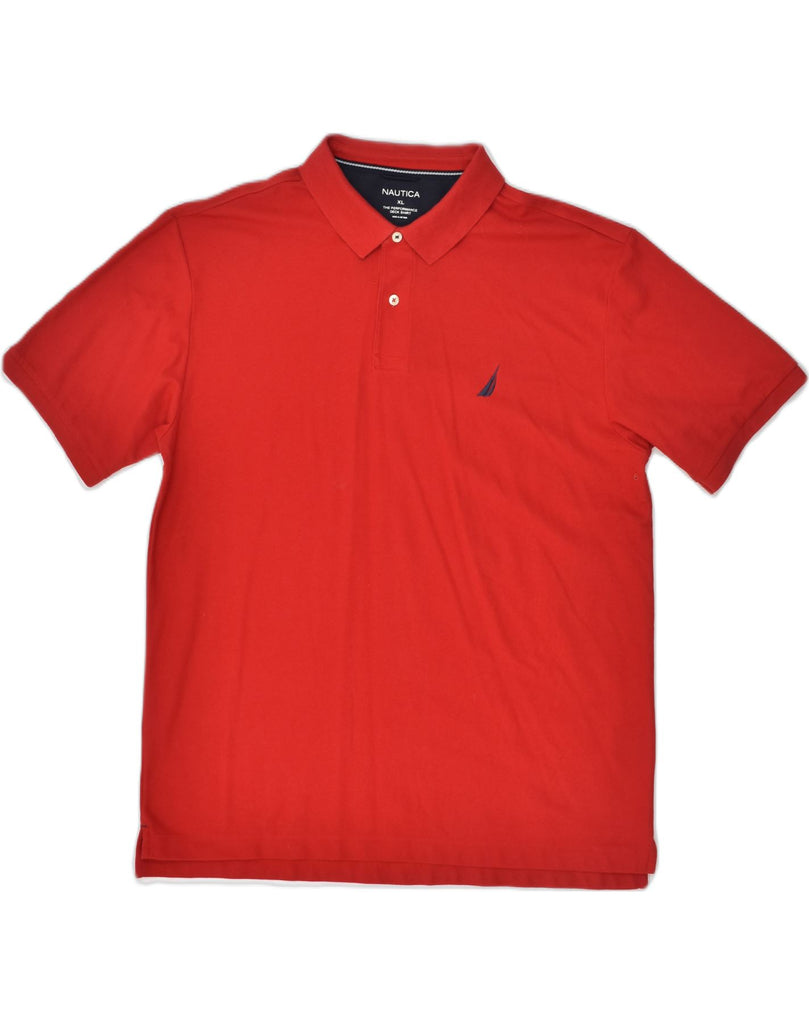 NAUTICA Mens Polo Shirt XL Red Cotton | Vintage Nautica | Thrift | Second-Hand Nautica | Used Clothing | Messina Hembry 