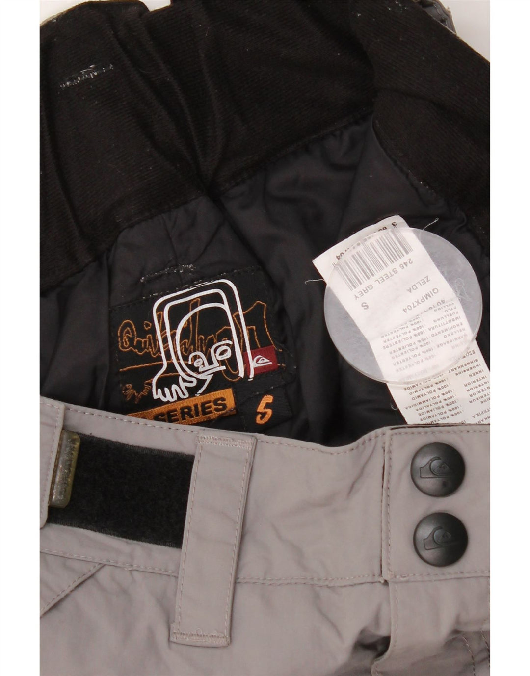 Quiksilver Mens Ski Trousers Small  Grey Polyamide