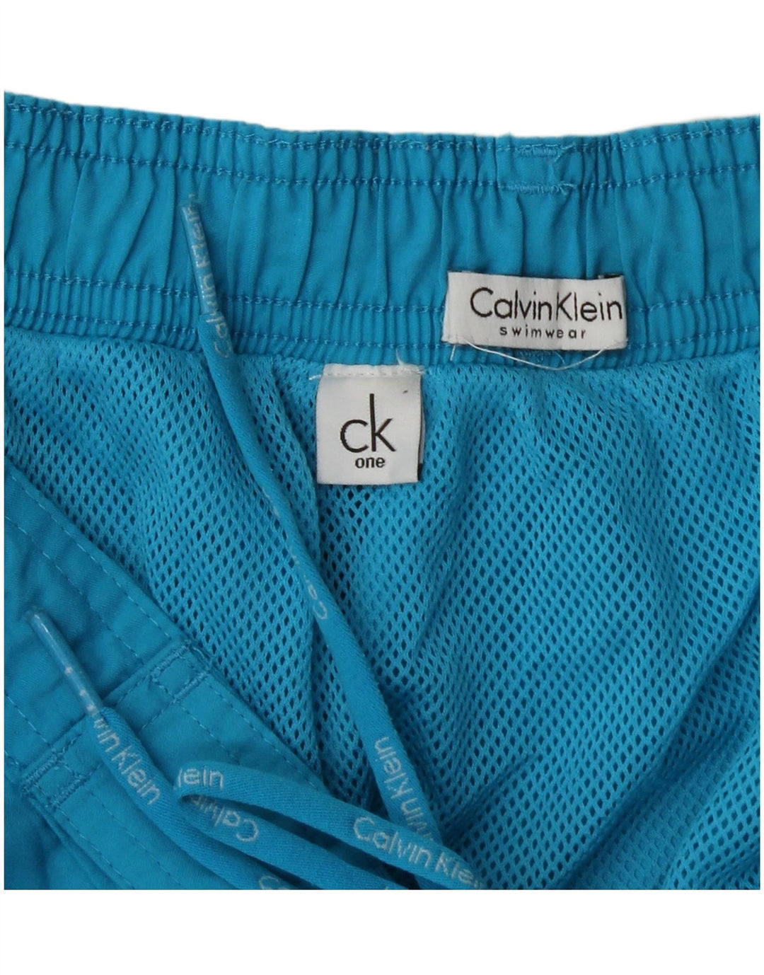 Calvin Klein Mens Graphic Swimming Shorts Large Blue Colourblock