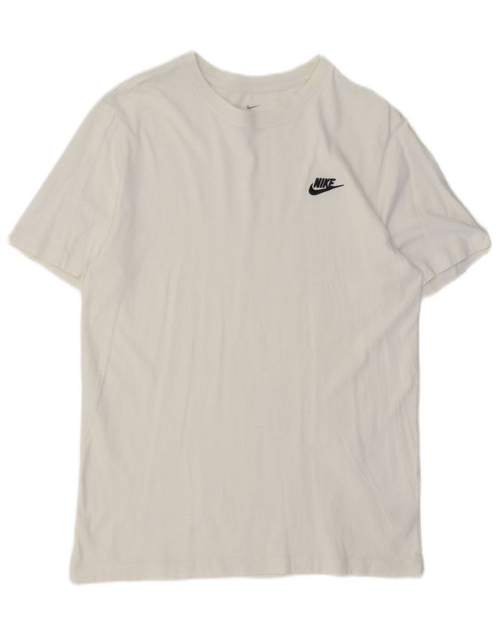 Nike Mens T-Shirt Top Medium White Cotton