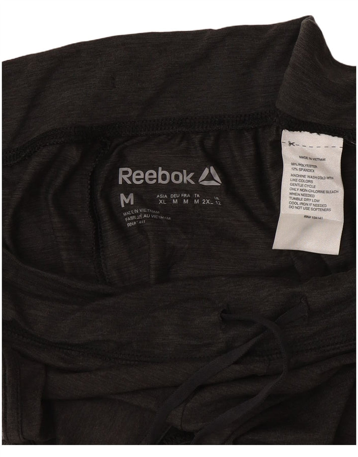 Reebok Womens Sport Shorts UK 12 Medium  Grey Colourblock Polyester