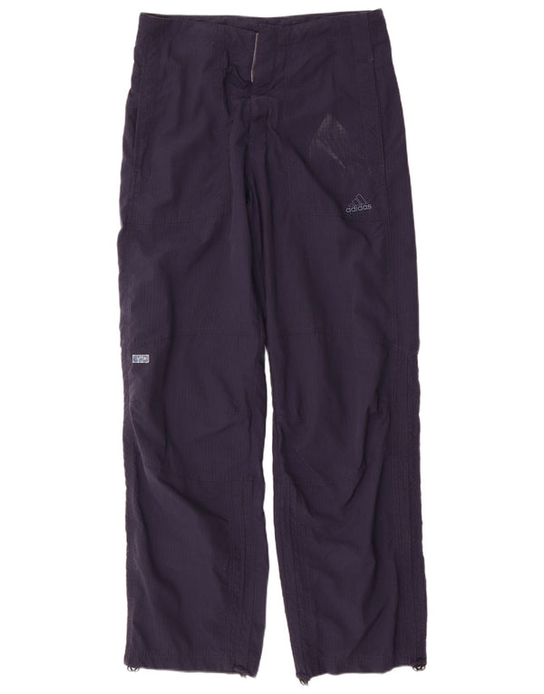 Adidas Mens Straight Waterproof Trousers W28 L32 Navy Blue Check Polyamide