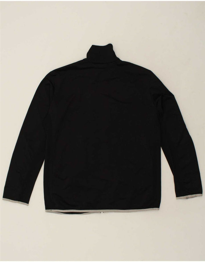 ADIDAS Mens Graphic Tracksuit Top Jacket XL Black Polyester