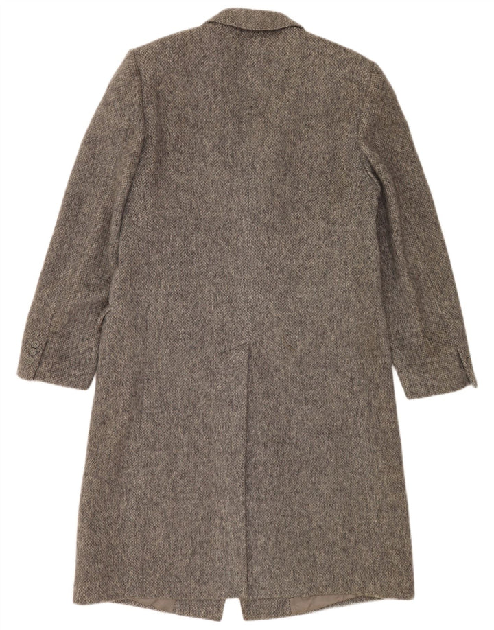 Lebole Mens Overcoat UK 36 Small Grey Virgin Wool