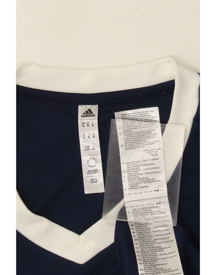Adidas Mens Aeroready T-Shirt Top XL Navy Blue Polyester
