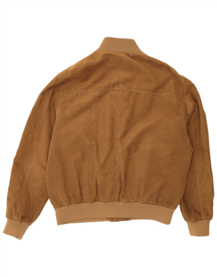 Brugi Mens Bomber Jacket IT 52 XL Beige Polyester