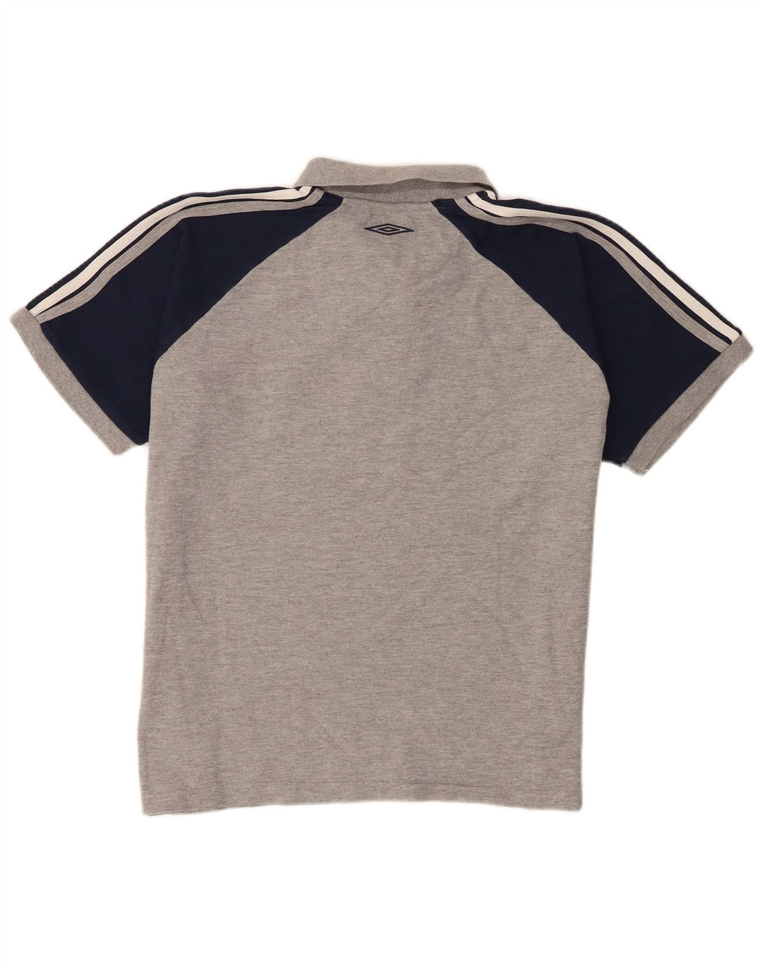 Umbro Mens Polo Shirt Medium Grey Colourblock Cotton
