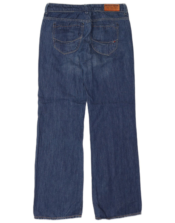 Tommy Hilfiger Womens Low Waist Bootcut Jeans W30 L34 Blue Cotton