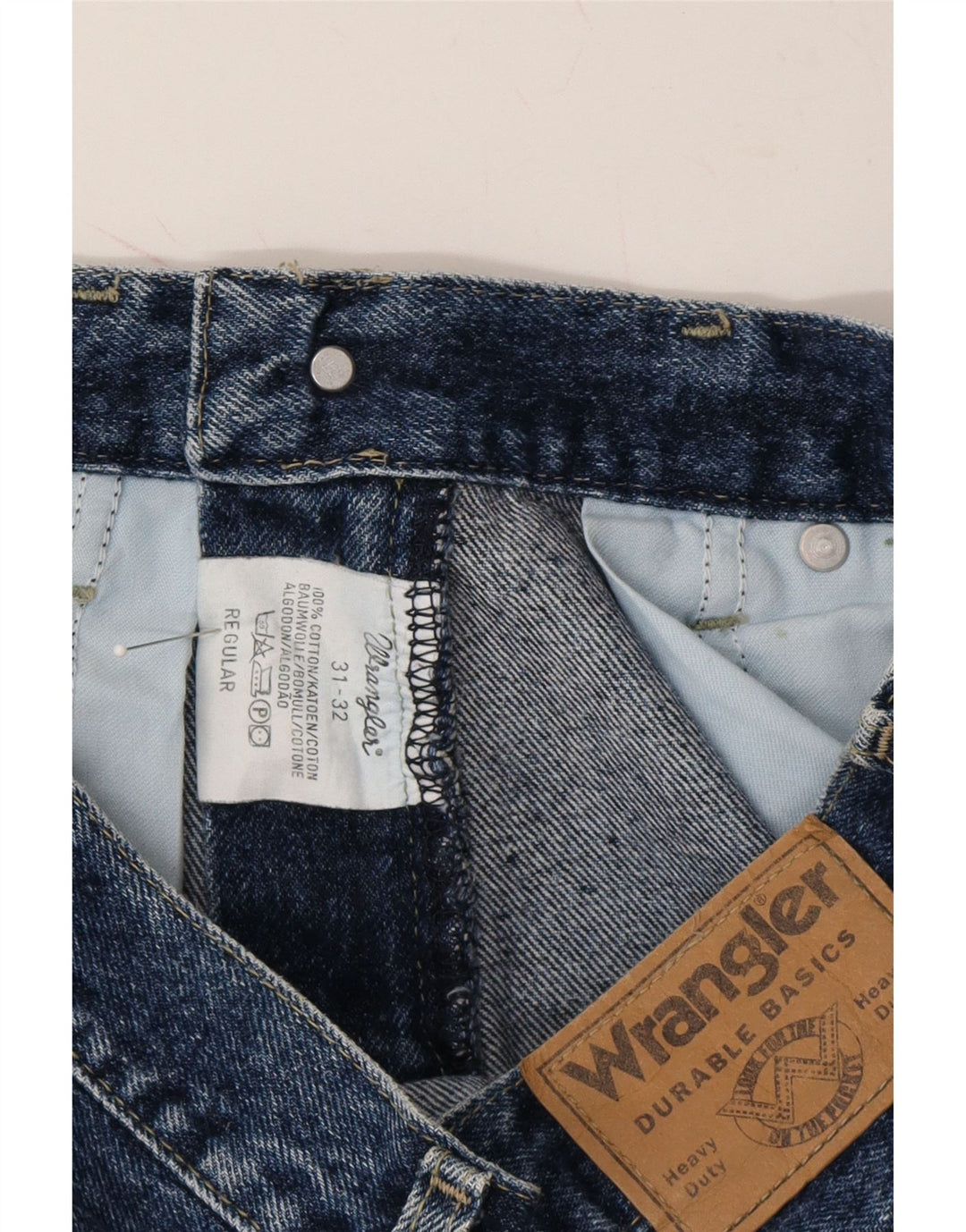 WRANGLER Mens Regular Straight Jeans W31 L29 Blue Cotton Vintage Wrangler and Second-Hand Wrangler from Messina Hembry 
