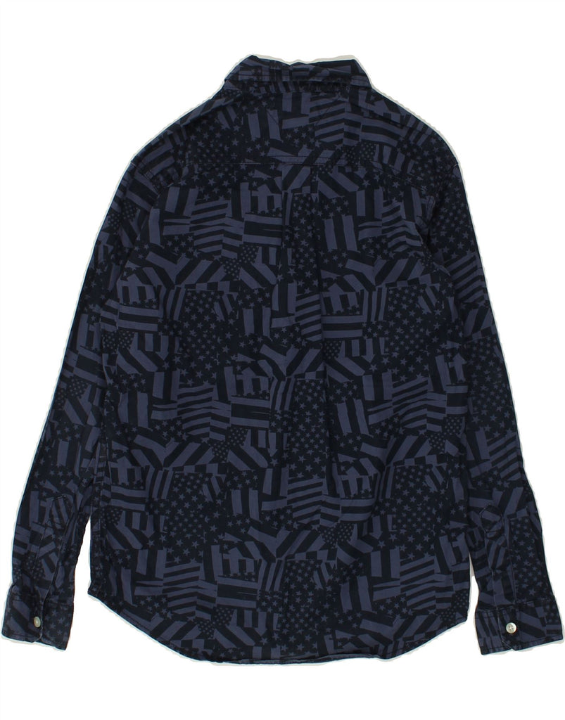 TOMMY HILFIGER Boys Abstract Pattern Shirt 12-13 Years Medium Navy Blue | Vintage Tommy Hilfiger | Thrift | Second-Hand Tommy Hilfiger | Used Clothing | Messina Hembry 