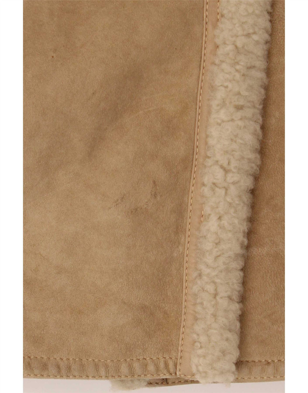 Cristiano Di Thiene Womens Shearling Coat IT 44 Medium Beige
