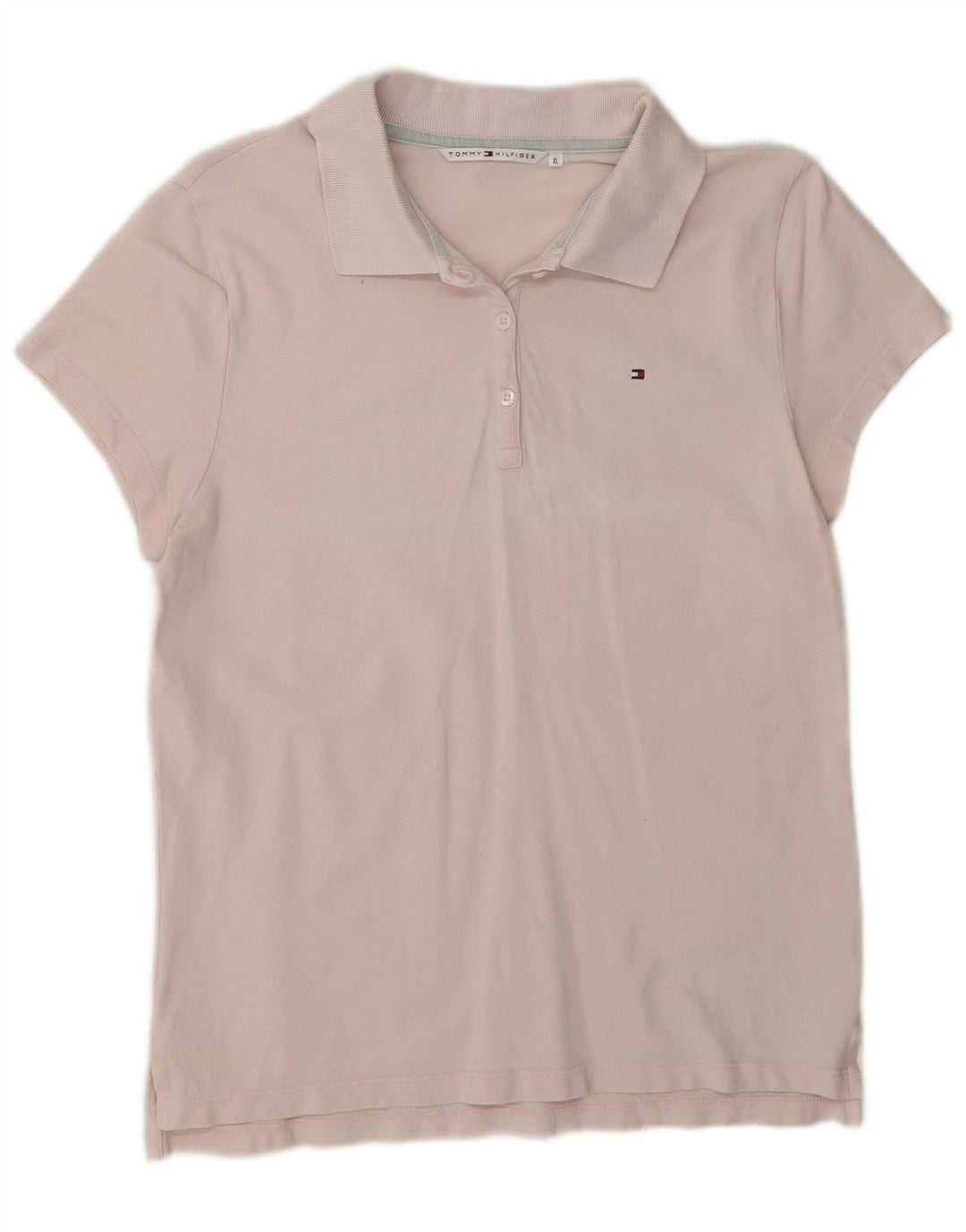TOMMY HILFIGER Womens Polo Shirt UK 18 XL Pink Vintage Tommy Hilfiger and Second-Hand Tommy Hilfiger from Messina Hembry 