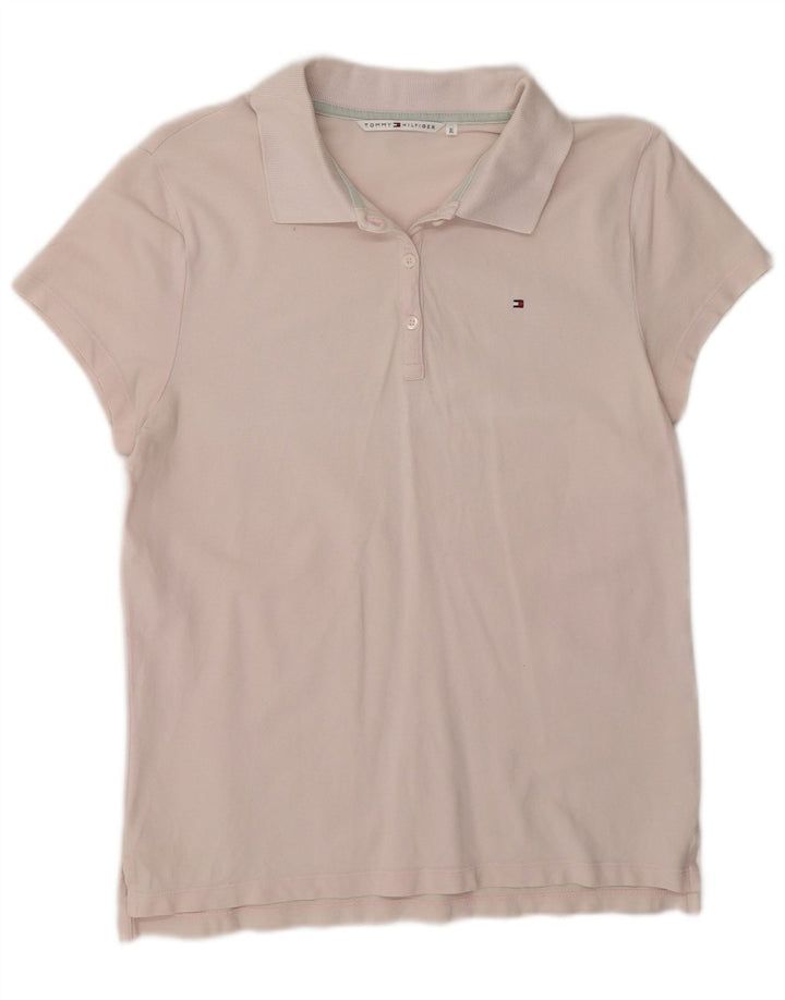 TOMMY HILFIGER Womens Polo Shirt UK 18 XL Pink Vintage Tommy Hilfiger and Second-Hand Tommy Hilfiger from Messina Hembry 