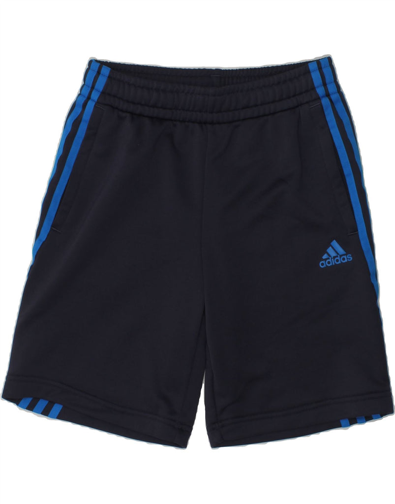 ADIDAS Boys Sport Shorts 11-12 Years Navy Blue Polyester | Vintage Adidas | Thrift | Second-Hand Adidas | Used Clothing | Messina Hembry 