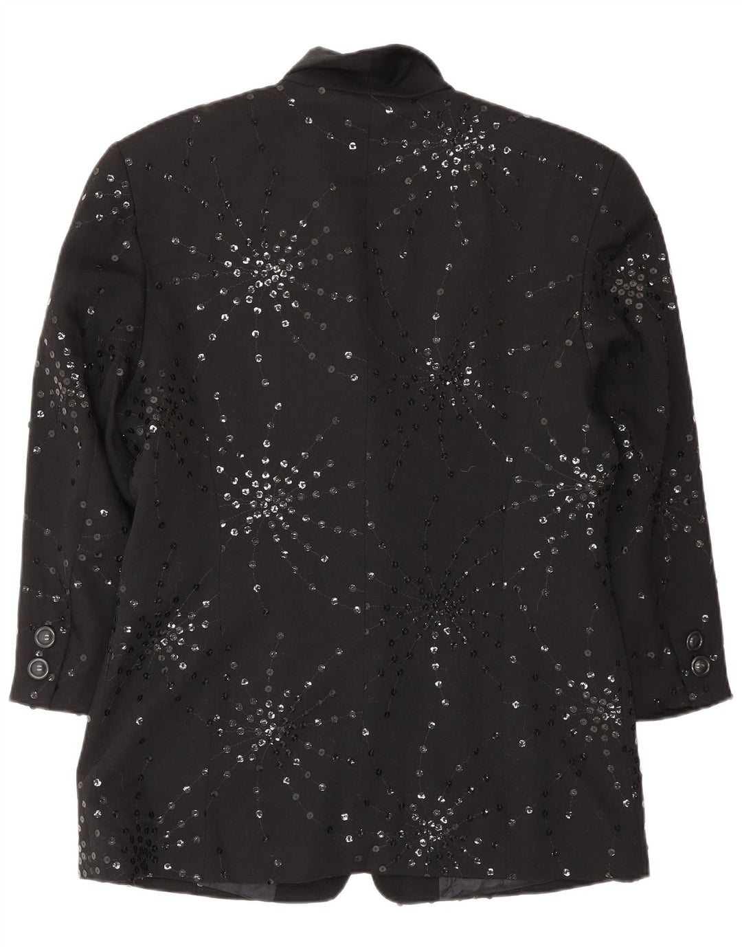 MONDI Womens 1 Button Blazer Jacket EU 40 Medium Black Floral Wool