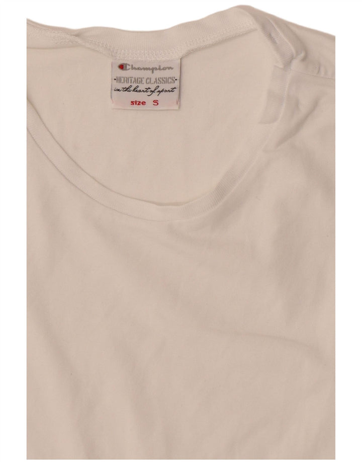 Champion Womens Heritage Classics Crop T-Shirt Top UK 8 Small White