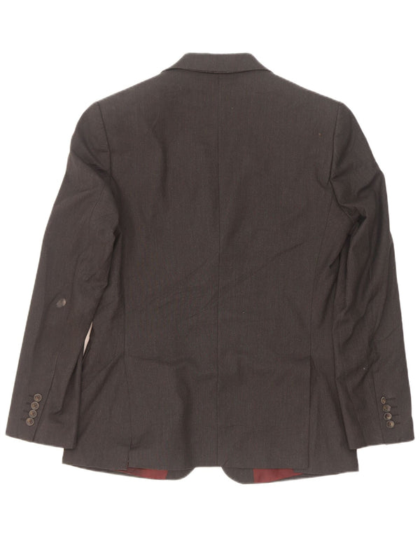 Marks & Spencer Mens 2 Button Blazer Jacket EU 48 Medium Grey Polyester