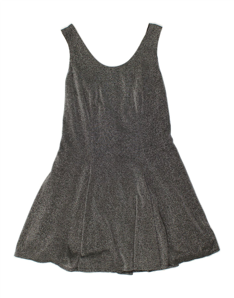 VINTAGE Womens Sleeveless Basic Dress IT 40 Small Grey Polyacrylic | Vintage Vintage | Thrift | Second-Hand Vintage | Used Clothing | Messina Hembry 