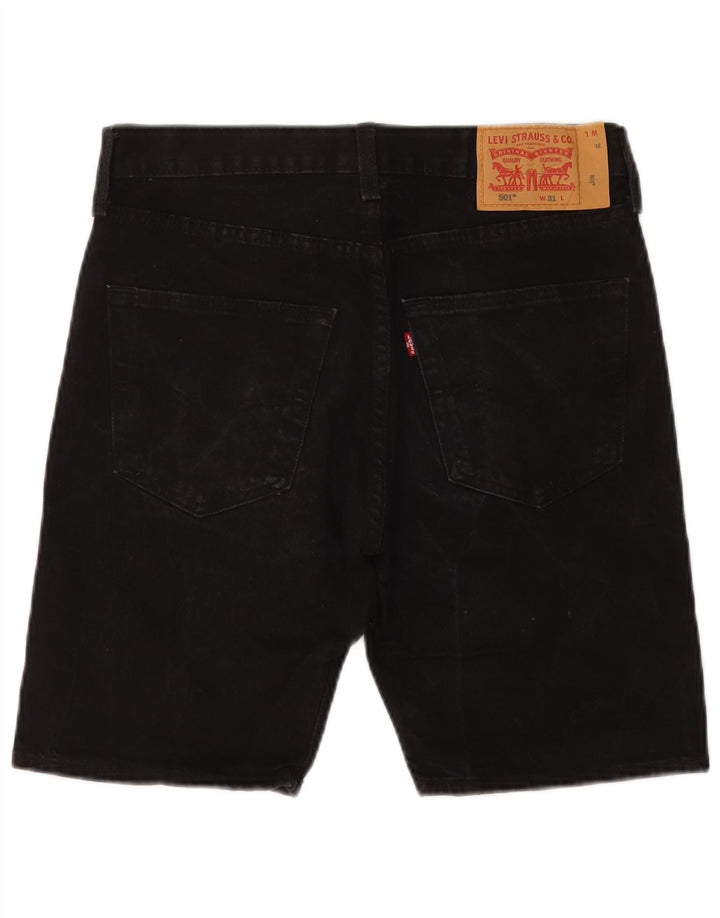 LEVI'S Mens 501 Denim Shorts W31 Medium Black Cotton