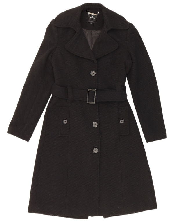 Specchio Womens Overcoat UK 10 Small Black