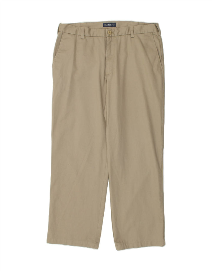 IZOD Mens Straight Chino Trousers W36 L30  Beige Cotton Vintage Izod and Second-Hand Izod from Messina Hembry 