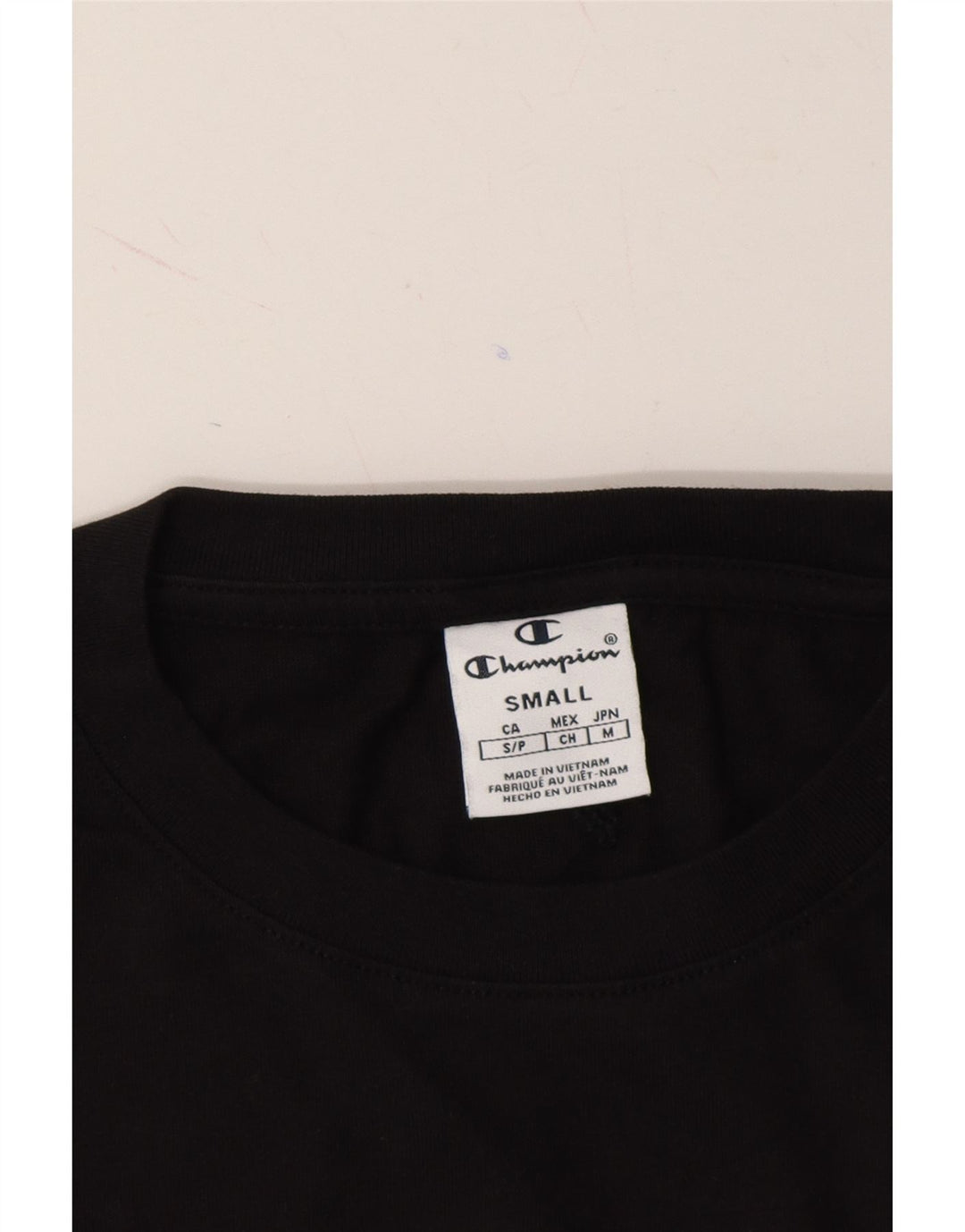 CHAMPION Womens Long Sleeve Crop Top UK 10 Small Black Cotton Vintage Champion and Second-Hand Champion from Messina Hembry 