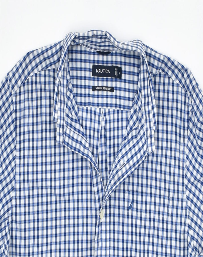 NAUTICA Mens Shirt Medium Blue Check Cotton | Vintage | Thrift | Second-Hand | Used Clothing | Messina Hembry 