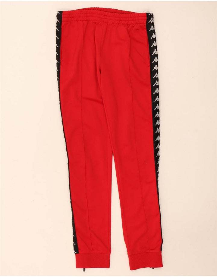 Kappa Mens Graphic Tracksuit Trousers Joggers Small Red Colourblock