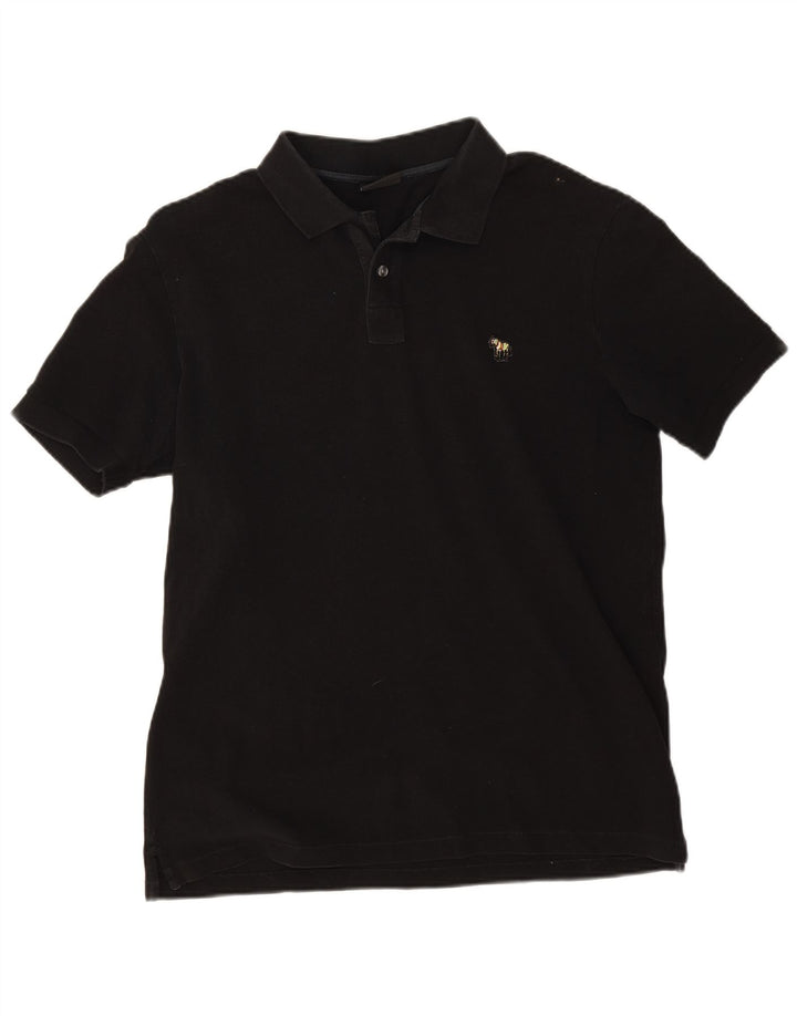 Paul Smith Mens Polo Shirt Medium Black Cotton