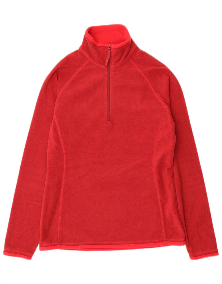 Mountain Warehouse Womens Zip Neck Fleece Jumper UK 8 Small Red Polyester