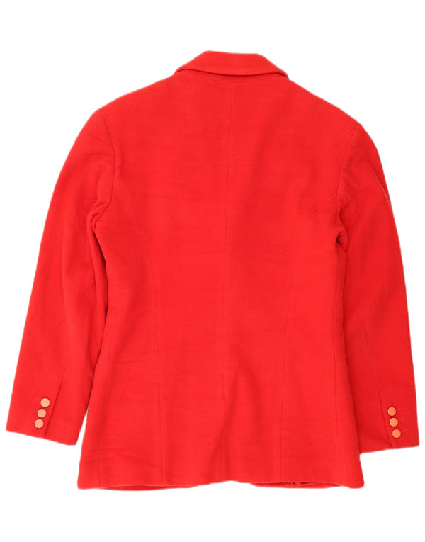 Byblos Womens 3 Button Blazer Jacket IT 44 Medium Red Wool