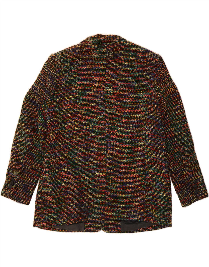 ANTONETTE Womens 3 Button Blazer Jacket UK 18 XL Multicoloured Flecked Vintage Antonette and Second-Hand Antonette from Messina Hembry 
