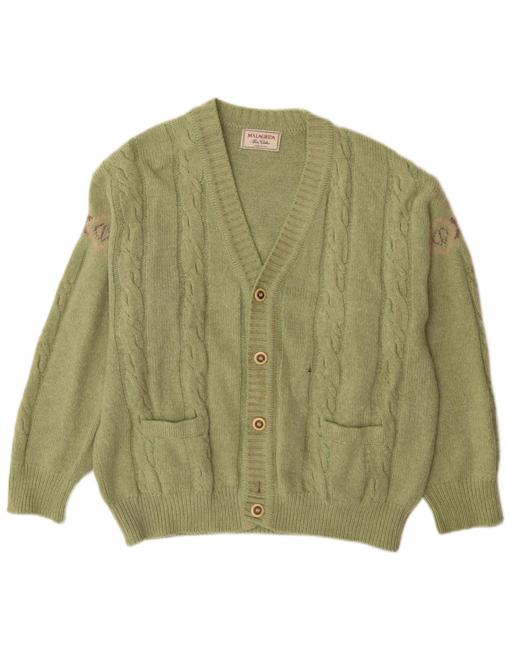 Malagrida Mens Cardigan Sweater Medium Green