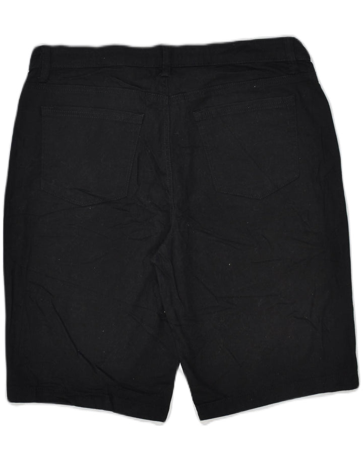 LEE Womens Mid Rise Bermuda Shorts US 14 XL W34  Black Cotton | Vintage Lee | Thrift | Second-Hand Lee | Used Clothing | Messina Hembry 