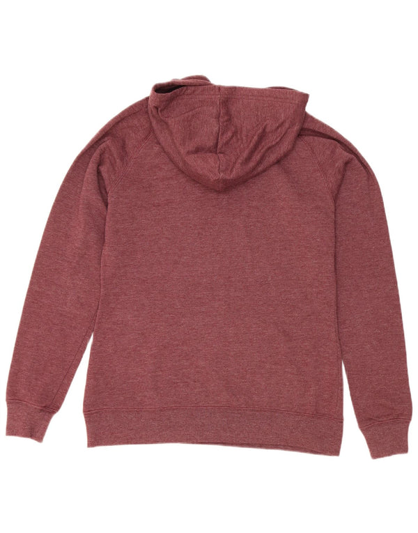 The North Face Womens Graphic Hoodie Jumper UK 10 Small Burgundy Cotton